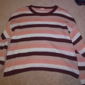Garage | Striped Pink Knit Crop Top